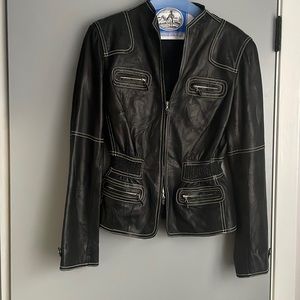 Vintage leather jacket, size S